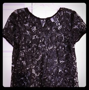 Black lace top